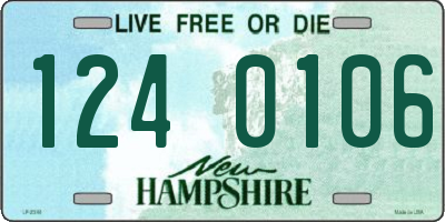 NH license plate 1240106