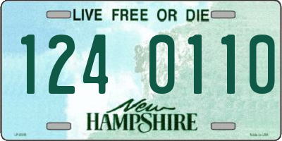 NH license plate 1240110