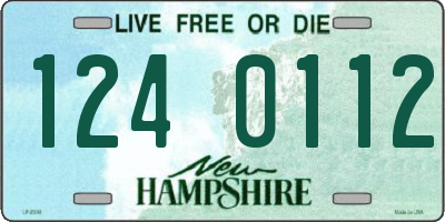 NH license plate 1240112