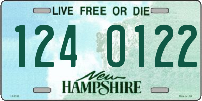 NH license plate 1240122