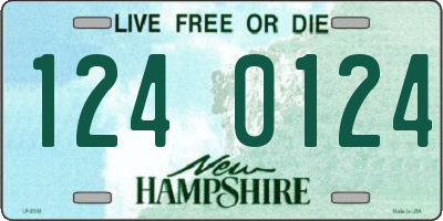 NH license plate 1240124