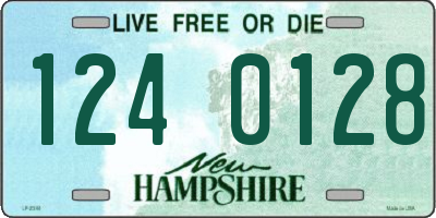 NH license plate 1240128