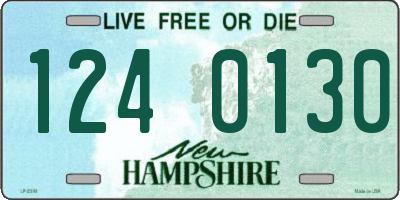 NH license plate 1240130