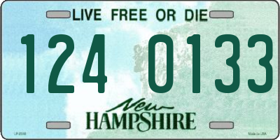 NH license plate 1240133