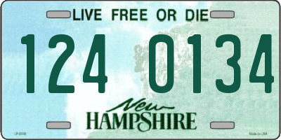 NH license plate 1240134