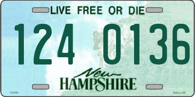 NH license plate 1240136