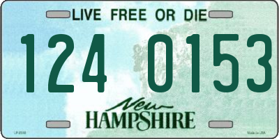 NH license plate 1240153