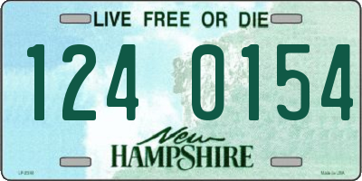 NH license plate 1240154