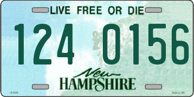 NH license plate 1240156