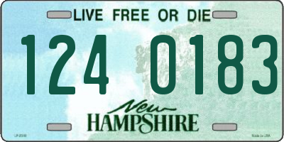 NH license plate 1240183