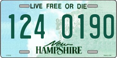 NH license plate 1240190