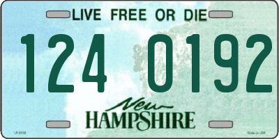 NH license plate 1240192