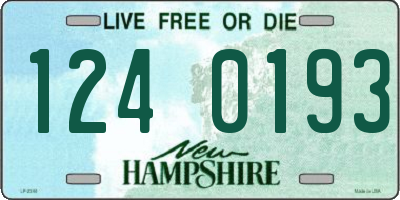 NH license plate 1240193