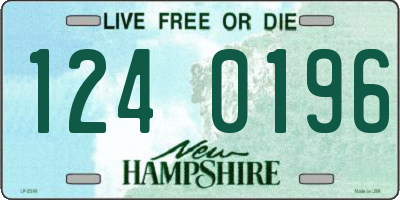NH license plate 1240196
