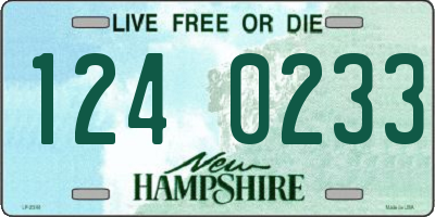 NH license plate 1240233