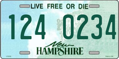 NH license plate 1240234