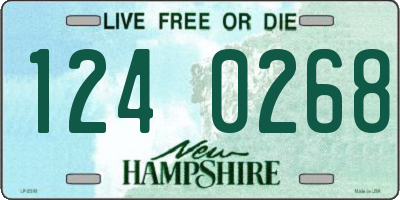 NH license plate 1240268