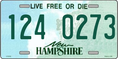 NH license plate 1240273