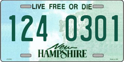 NH license plate 1240301