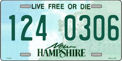 NH license plate 1240306