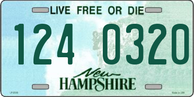 NH license plate 1240320