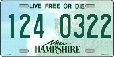 NH license plate 1240322
