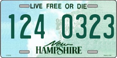 NH license plate 1240323