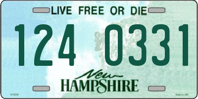 NH license plate 1240331