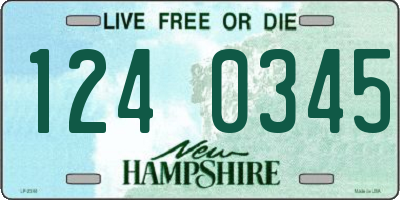 NH license plate 1240345