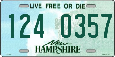 NH license plate 1240357