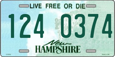 NH license plate 1240374