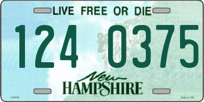 NH license plate 1240375