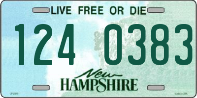 NH license plate 1240383