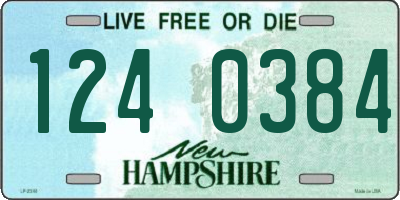 NH license plate 1240384