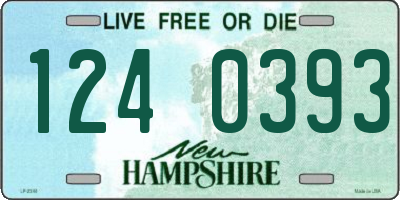 NH license plate 1240393