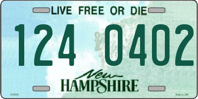 NH license plate 1240402