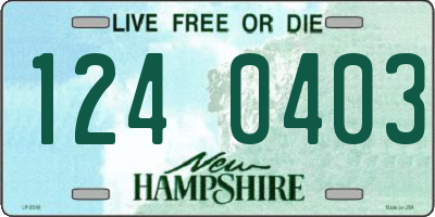 NH license plate 1240403