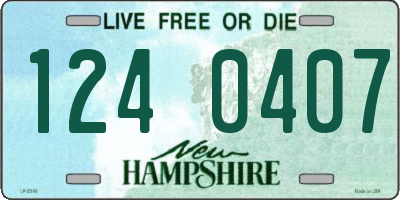 NH license plate 1240407