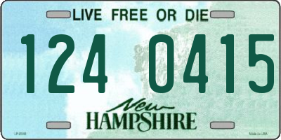 NH license plate 1240415