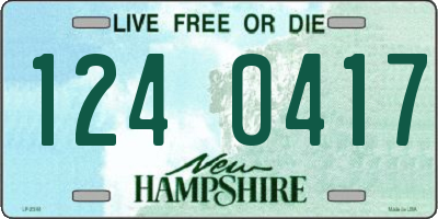 NH license plate 1240417