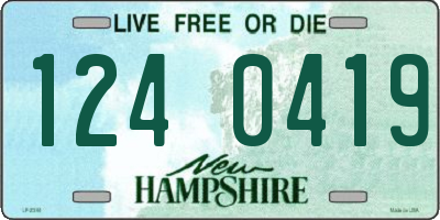 NH license plate 1240419