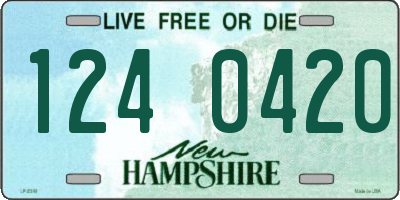 NH license plate 1240420