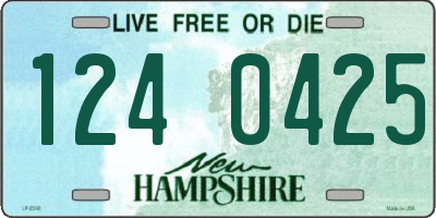 NH license plate 1240425