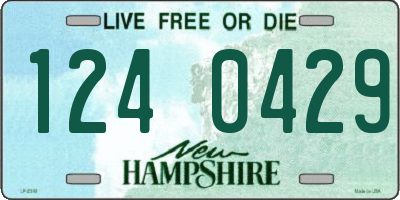 NH license plate 1240429