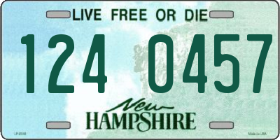 NH license plate 1240457