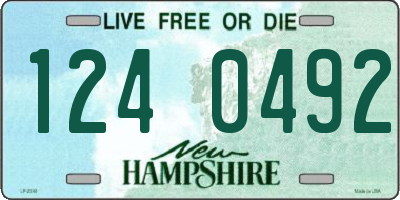 NH license plate 1240492