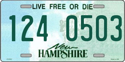 NH license plate 1240503