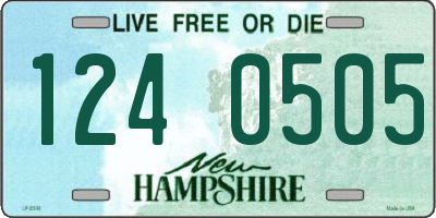 NH license plate 1240505