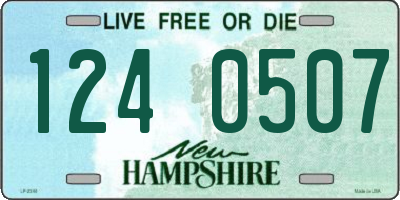 NH license plate 1240507