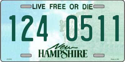 NH license plate 1240511